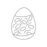 påsk ägg dekorerad med ovaler och rader. vektor klotter