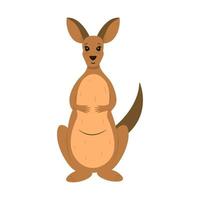 australisches Känguru lächelt. Illustration auf einem weißen Hintergrundvektor vektor