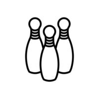 Bowling-Pin-Symbol vektor