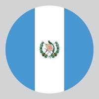 flache kreisförmige illustration der guatemala-flagge vektor
