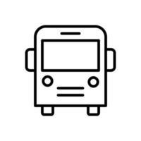 Bus Hotel Icon Flat Line Style Vektor für Grafik- und Webdesign