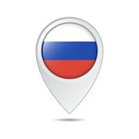 Kartenstandort-Tag der russischen Flagge vektor