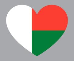 platt hjärta formad illustration av luxemburg flagga vektor