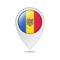 Karta plats märka av moldavien flagga vektor