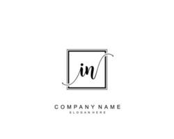 Initiale im Beauty-Monogramm und elegantes Logo-Design, Handschrift-Logo der Erstunterschrift, Hochzeit, Mode, Blumen und Pflanzen mit kreativer Vorlage. vektor