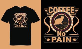 Kaffee-T-Shirt-Design vektor