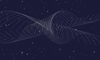 abstraktes wellenförmiges Partikeltechnologie-Hintergrunddesign. vektor