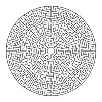 abstrakt vektor runda labyrint av hög komplexitet