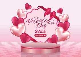 valentinstag verkauf website banner hintergrundvektor vektor