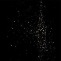 gyllene glitter glans textur på en svart bakgrund. gyllene explosion av konfetti. gyllene abstrakt partiklar på en mörk bakgrund. isolerat Semester design element. vektor illustration.