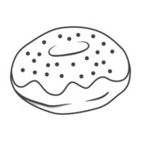 Donut-Vektor-Gliederungsillustration vektor