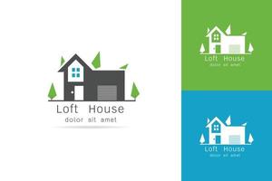 Loft-Haus-Logo-Vektor vektor