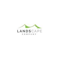 Landschaft Berggipfel minimalistischer Logo-Design-Vektor vektor