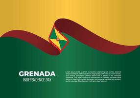 grenada unabhängigkeitstag hintergrund gefeiert am 7. februar vektor