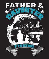 Vater und Tochter angeln vektor