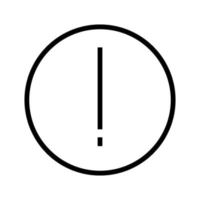 Alarm-Kreis-Symbol-Linie isoliert auf weißem Hintergrund. schwarzes, flaches, dünnes Symbol im modernen Umrissstil. Lineares Symbol und bearbeitbarer Strich. einfache und pixelgenaue strichvektorillustration. vektor