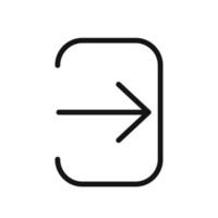 logga in linje ikon isolerat på vit bakgrund. svart platt tunn ikon på modern översikt stil. linjär symbol och redigerbar stroke. enkel och pixel perfekt stroke vektor illustration.