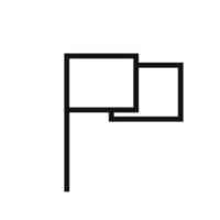 flagga linje ikon isolerat på vit bakgrund. svart platt tunn ikon på modern översikt stil. linjär symbol och redigerbar stroke. enkel och pixel perfekt stroke vektor illustration.