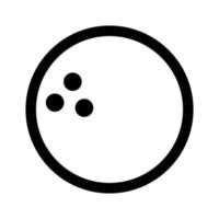 bowling boll ikon linje isolerat på vit bakgrund. svart platt tunn ikon på modern översikt stil. linjär symbol och redigerbar stroke. enkel och pixel perfekt stroke vektor illustration.