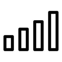 zellulare Balkensymbollinie isoliert auf weißem Hintergrund. schwarzes, flaches, dünnes Symbol im modernen Umrissstil. Lineares Symbol und bearbeitbarer Strich. einfache und pixelgenaue strichvektorillustration. vektor