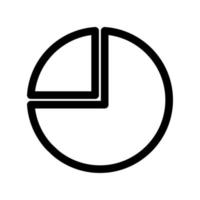 Kreisdiagramm-Symbollinie isoliert auf weißem Hintergrund. schwarzes, flaches, dünnes Symbol im modernen Umrissstil. Lineares Symbol und bearbeitbarer Strich. einfache und pixelgenaue strichvektorillustration vektor
