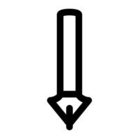 Office-Stift-Symbol-Linie isoliert auf weißem Hintergrund. schwarzes, flaches, dünnes Symbol im modernen Umrissstil. Lineares Symbol und bearbeitbarer Strich. einfache und pixelgenaue strichvektorillustration vektor