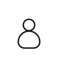 mänsklig linje ikon isolerat på vit bakgrund. svart platt tunn ikon på modern översikt stil. linjär symbol och redigerbar stroke. enkel och pixel perfekt stroke vektor illustration.