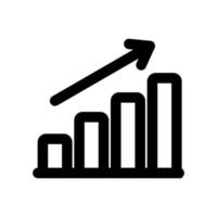 växande statistik ikon linje isolerat på vit bakgrund. svart platt tunn ikon på modern översikt stil. linjär symbol och redigerbar stroke. enkel och pixel perfekt stroke vektor illustration.