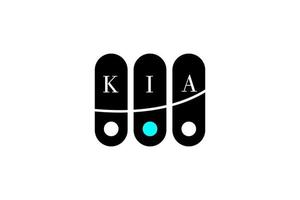 Kia-Buchstaben- und Alphabet-Logo-Design vektor