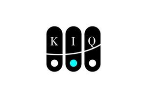 Kiq-Buchstaben- und Alphabet-Logo-Design vektor