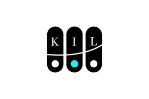 kil-Buchstaben- und Alphabet-Logo-Design vektor