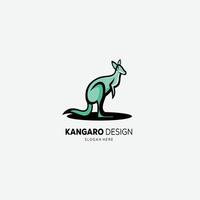 känguru logotyp maskot design illustration symbol vektor