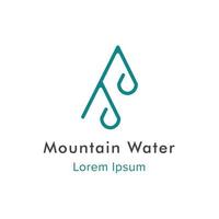 bergwasser-logo-designillustration vektor