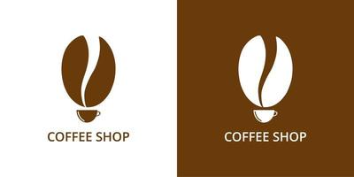 kaffe affär logotyp design illustration vektor