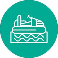 Stoßstangenboot-Vektor-Icon-Design vektor