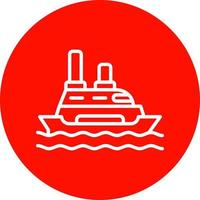 Kreuzfahrtschiff-Vektor-Icon-Design vektor