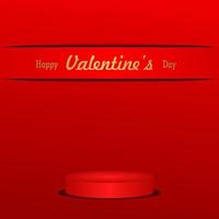 Fröhliche Valentinstag-Banner-Grußkarte mit glänzenden Farben und elegantem Grafikdesign vektor
