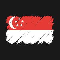 Bürste Vektor der Singapur-Flagge