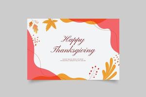 Happy Thanksgiving-Vorlagenkarte vektor