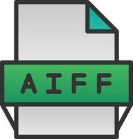 aiff-Dateiformat-Symbol vektor