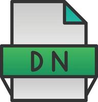 dn-Dateiformat-Symbol vektor