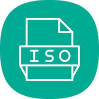 Symbol für iso-Dateiformat vektor