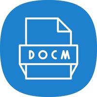 docm fil formatera ikon vektor