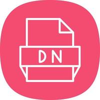 dn-Dateiformat-Symbol vektor