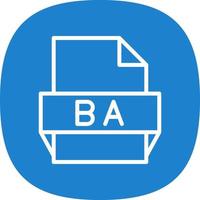 ba-Dateiformat-Symbol vektor