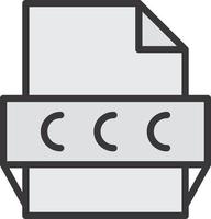 ccc fil formatera ikon vektor
