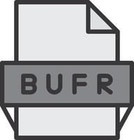 bufr-Dateiformat-Symbol vektor