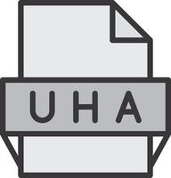 uha-Dateiformat-Symbol vektor