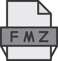 fmz fil formatera ikon vektor