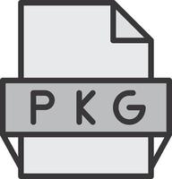 pkg-Dateiformat-Symbol vektor